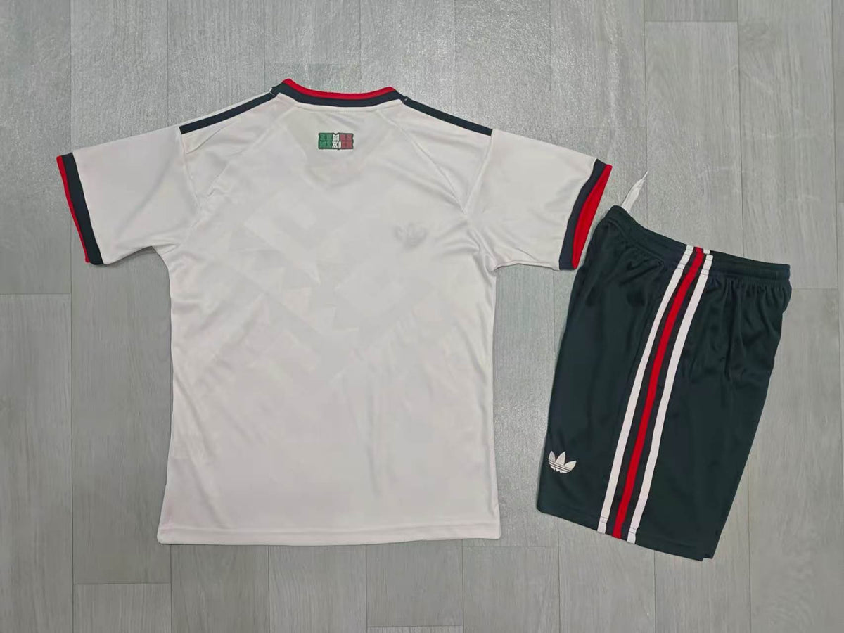 KIDS Mexico World Cup Away Kit – White/Black/Red