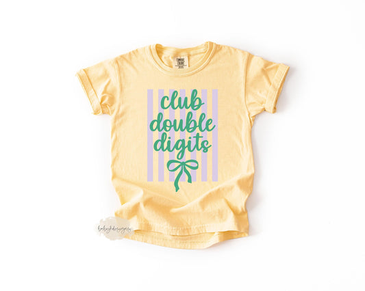 10th Birthday Shirt, Birthday Gift for Girls, Double Digits, Summer Coastal Birthday TShirt, Club Ten Beach Tee, 11th, 12th, 8th, 7th, 16th
