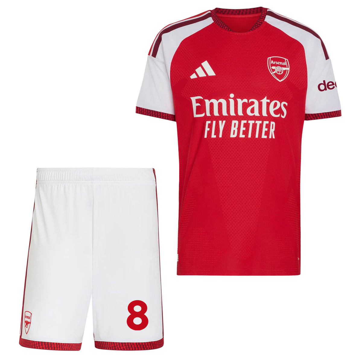 Martin Ødegaard 8 Arsenal 2026/27 Home Men Jersey & Shorts Set – Red