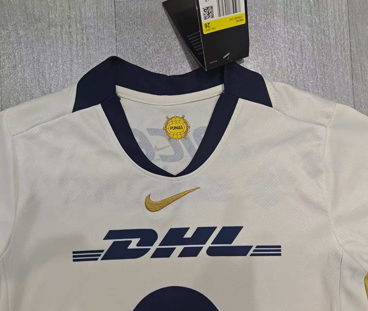 KIDS Pumas UNAM White/Navy/Gold Home Kit