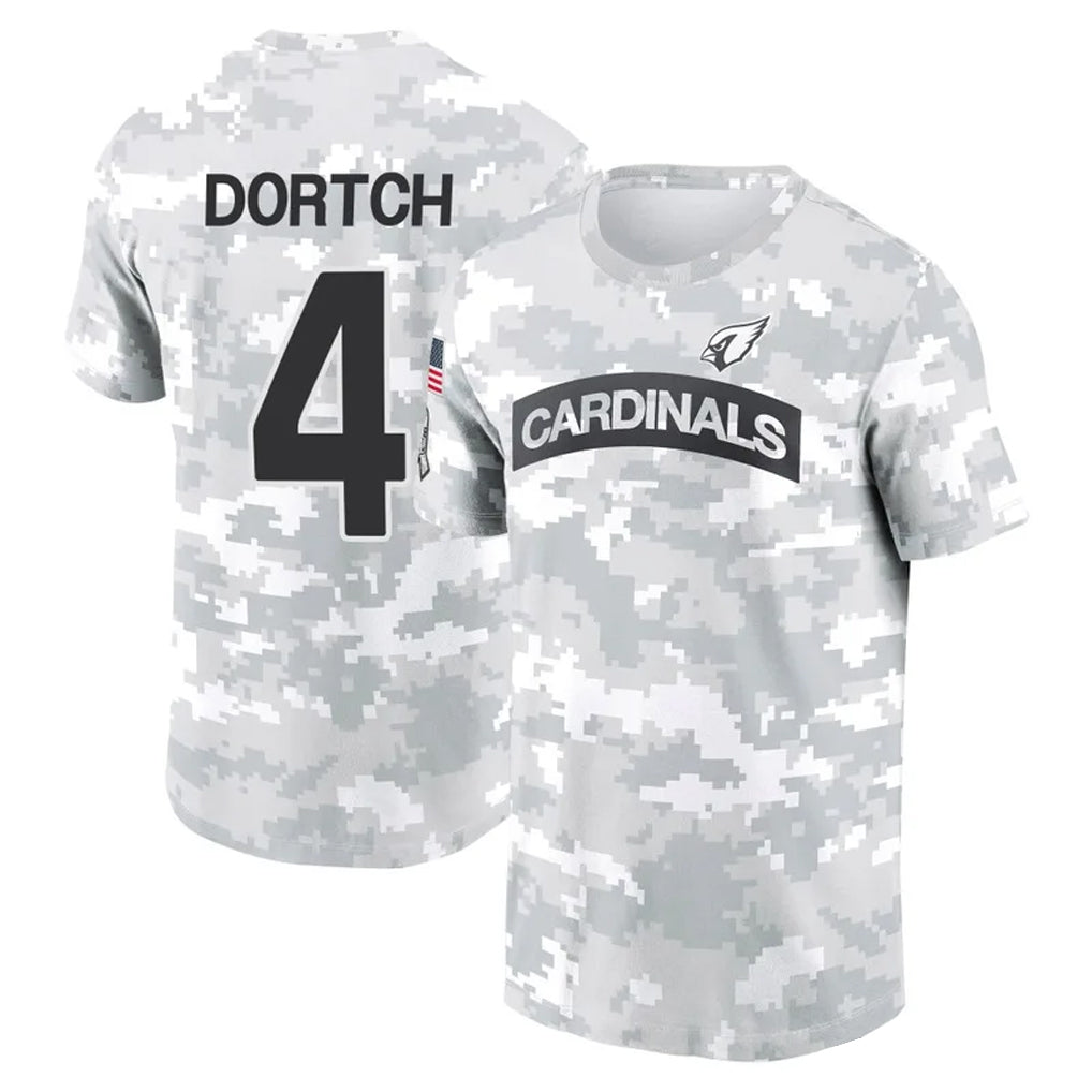 A.Cardinals #4 Greg Dortch Player Salute to Service Hoodies & T-Shirts Football Jerseys