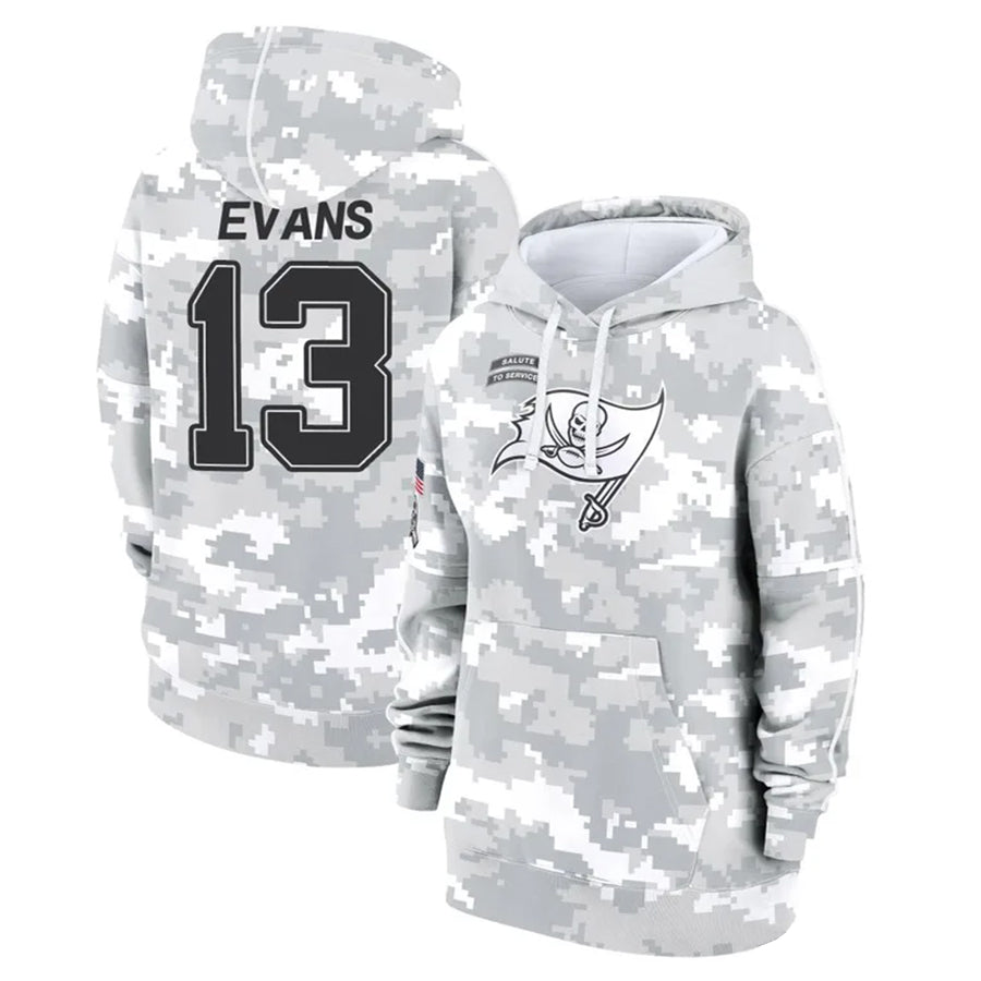 TB.Buccaneers #13 Mike Evans Player Salute to Service Hoodies & T-Shirts Football Jerseys