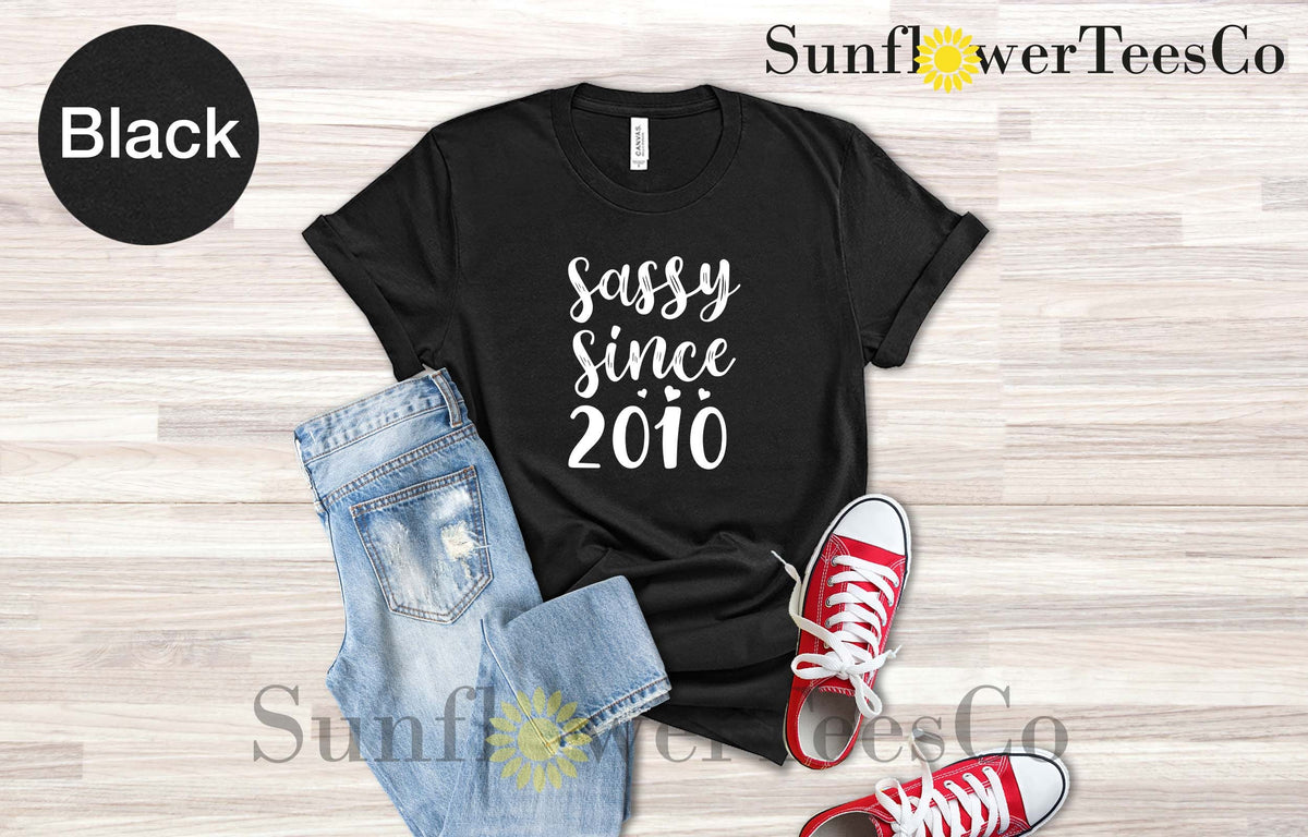 Sassy Since 2010 Shirt, 16th Birthday Gift for Girls, Sweet 16 Birthday Outfit