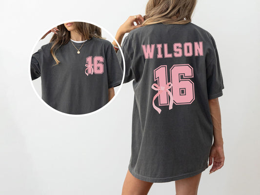 Comfort Colors Custom Coquette Bow Shirt, Sweet 16 Shirt, 16 Birthday Gift, Birthday Shirt, Coquette Aesthetic, Ribbon Shirt, 16th Birthday