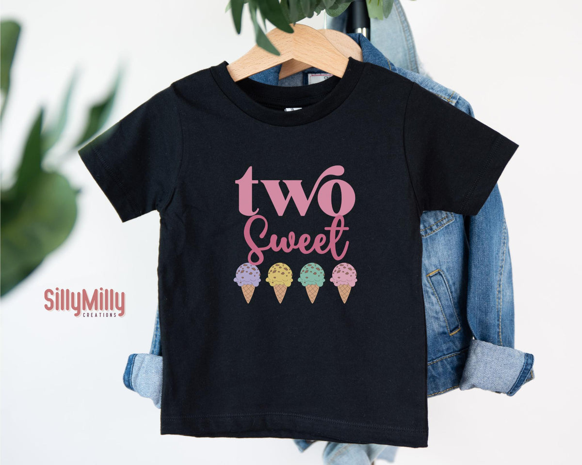 Two Sweet Ice Cream Birthday Outfit, Ice Cream Birthday Shirt, Ice Cream 2nd Birthday Party Shirt, Two Scoops Birthday, Ice Cream Themed