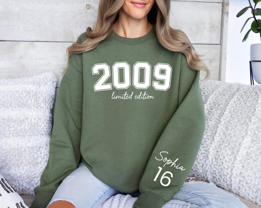 Custom Sweet Sixteen Hoodie: Personalized 16th Birthday Gift