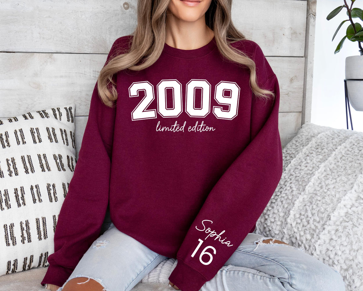 Custom Sweet Sixteen Hoodie: Personalized 16th Birthday Gift