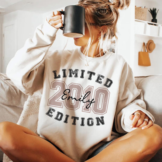 Personalized 16th Birthday Sweatshirt, Limited Edition 2010 Birthday Shirt, Retro 16th Birthday Shirt, Birthday Gift for Daughter, 16 Tee