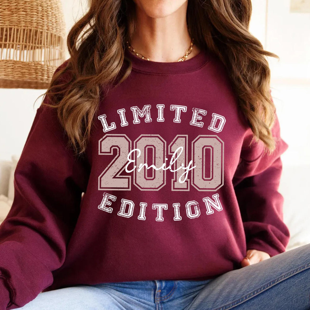 Personalized 16th Birthday Sweatshirt, Limited Edition 2010 Birthday Shirt, Retro 16th Birthday Shirt, Birthday Gift for Daughter, 16 Tee