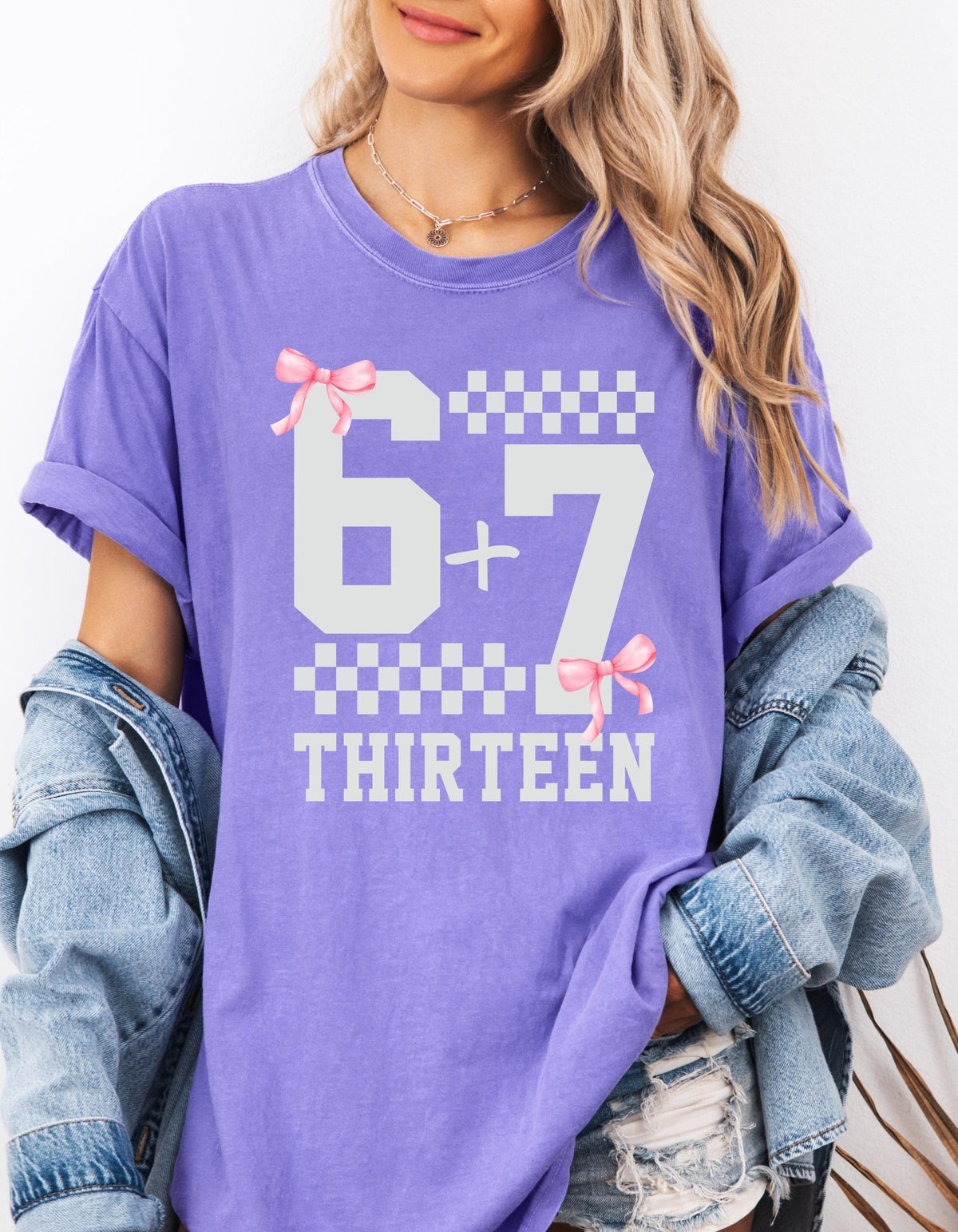 Funny 13th B-day Shirt for Boy Girl, Viral 67 Meme Birthday Tee, Thirteenth Milestone Celebration Gift, Comfort Colors Happy 13th Bday Shirt