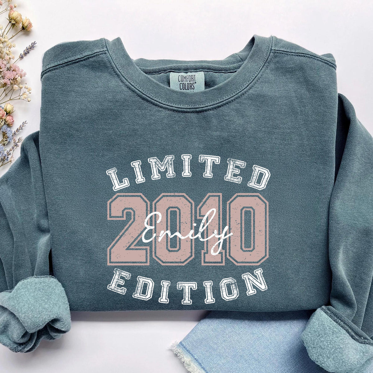 Personalized 16th Birthday Sweatshirt, Limited Edition 2010 Birthday Shirt, Retro 16th Birthday Shirt, Birthday Gift for Daughter, 16 Tee