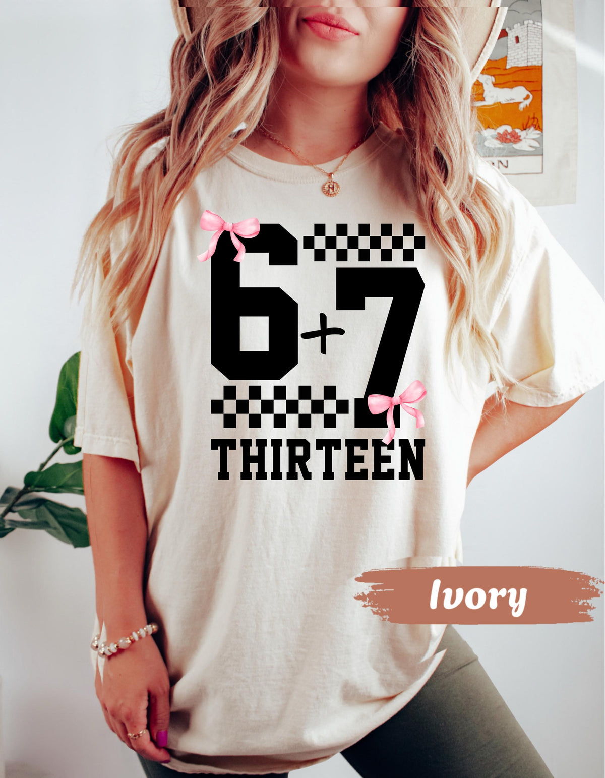 Funny 13th B-day Shirt for Boy Girl, Viral 67 Meme Birthday Tee, Thirteenth Milestone Celebration Gift, Comfort Colors Happy 13th Bday Shirt