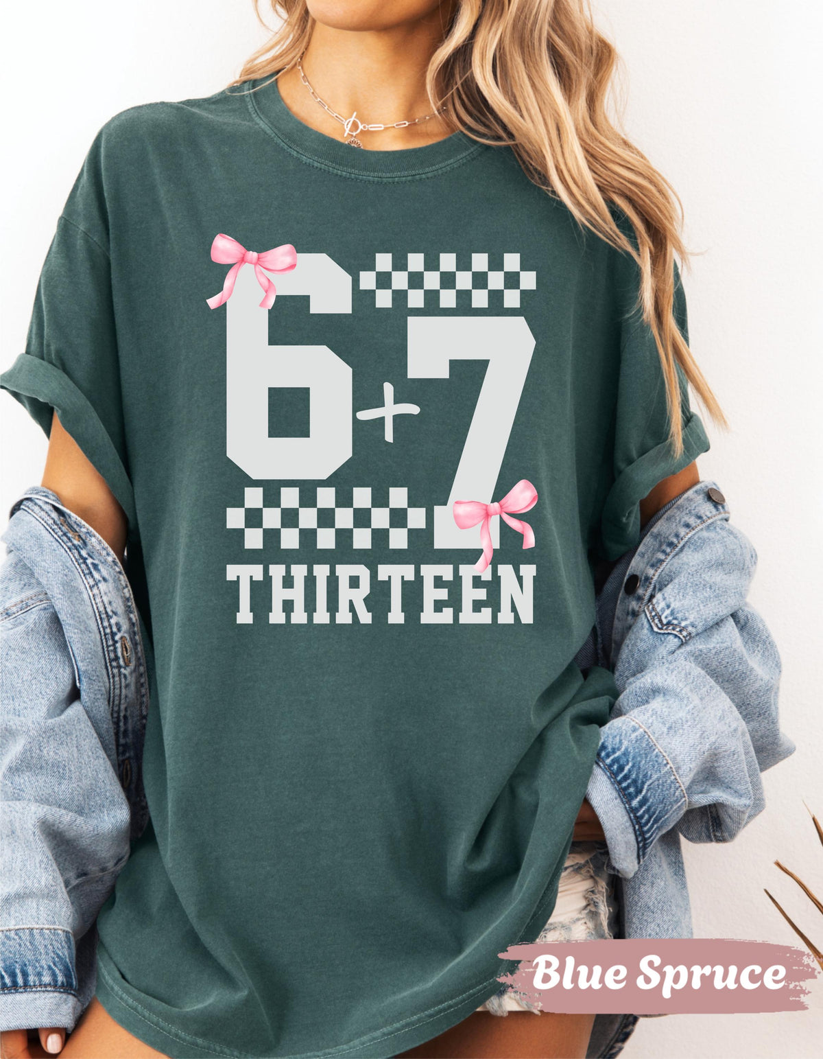 Funny 13th B-day Shirt for Boy Girl, Viral 67 Meme Birthday Tee, Thirteenth Milestone Celebration Gift, Comfort Colors Happy 13th Bday Shirt
