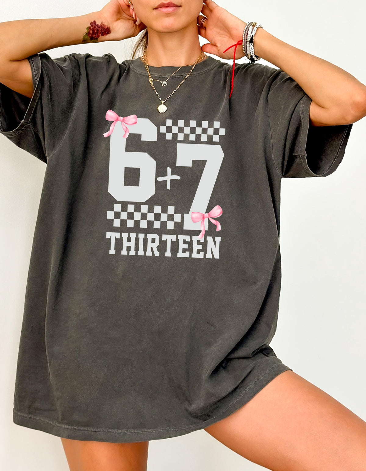 Funny 13th B-day Shirt for Boy Girl, Viral 67 Meme Birthday Tee, Thirteenth Milestone Celebration Gift, Comfort Colors Happy 13th Bday Shirt