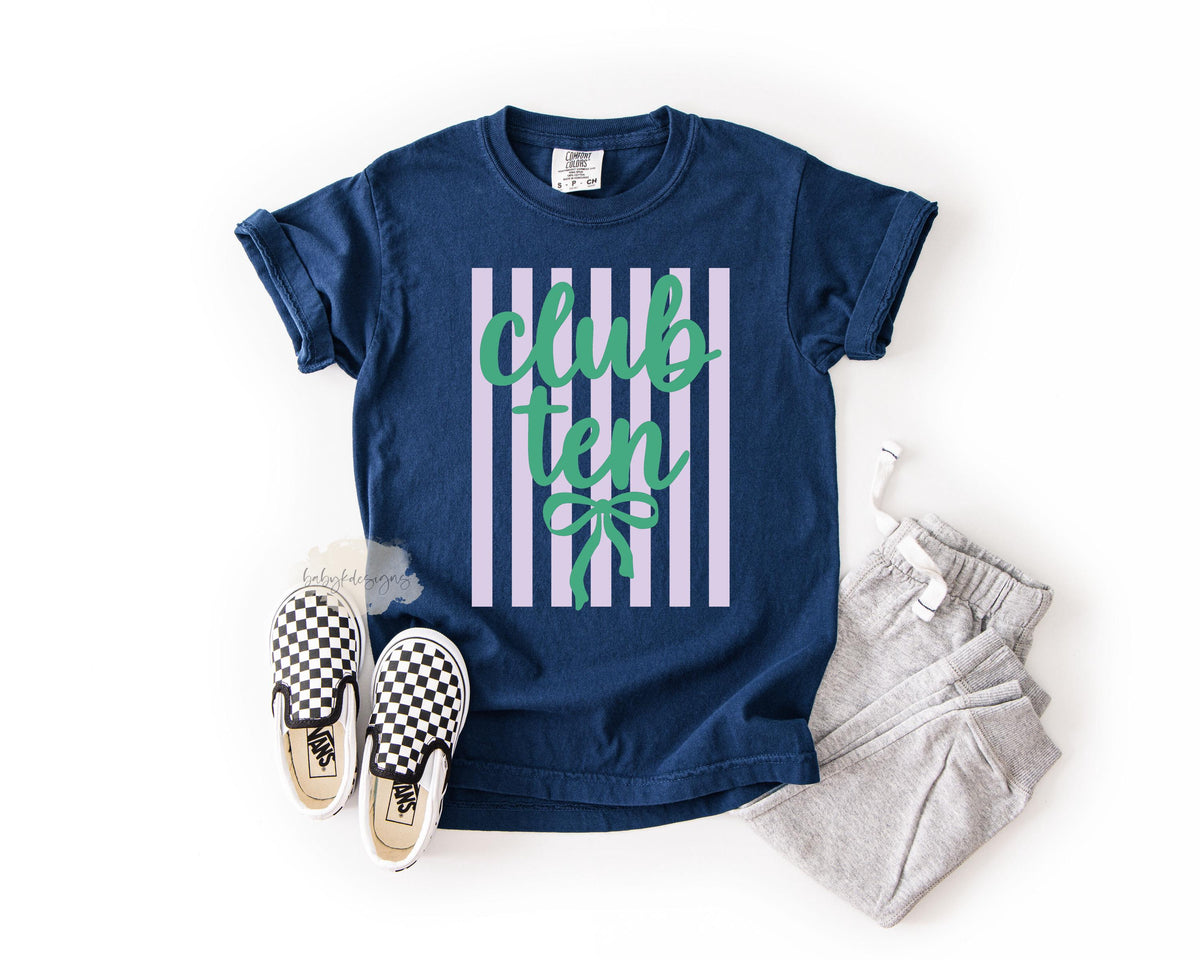 10th Birthday Shirt, Birthday Gift for Girls, Double Digits, Summer Coastal Birthday TShirt, Club Ten Beach Tee, 11th, 12th, 8th, 7th, 16th