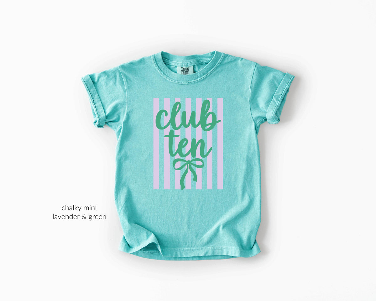 10th Birthday Shirt, Birthday Gift for Girls, Double Digits, Summer Coastal Birthday TShirt, Club Ten Beach Tee, 11th, 12th, 8th, 7th, 16th