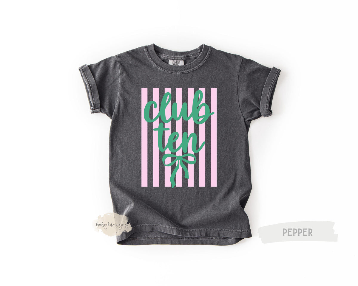 10th Birthday Shirt, Birthday Gift for Girls, Double Digits, Summer Coastal Birthday TShirt, Club Ten Beach Tee, 11th, 12th, 8th, 7th, 16th