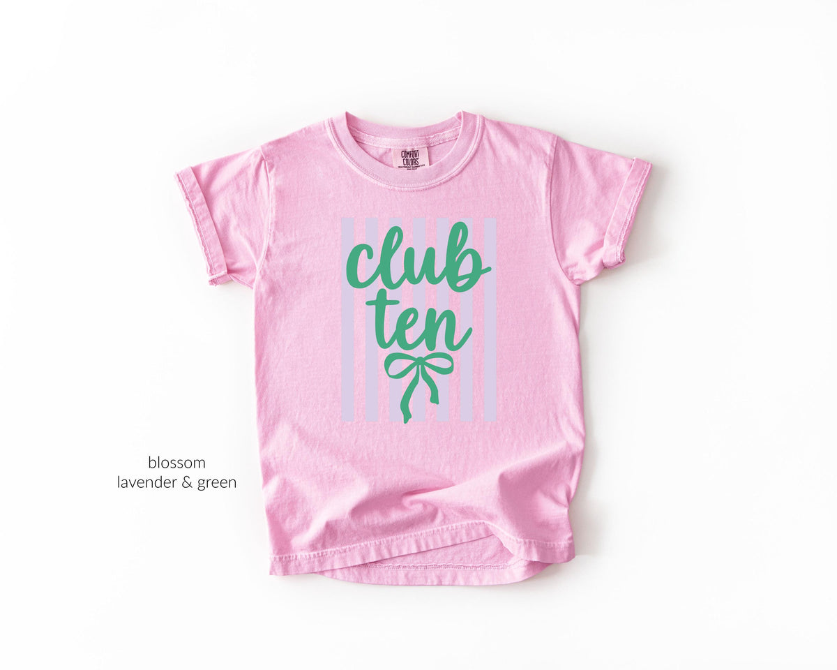 10th Birthday Shirt, Birthday Gift for Girls, Double Digits, Summer Coastal Birthday TShirt, Club Ten Beach Tee, 11th, 12th, 8th, 7th, 16th